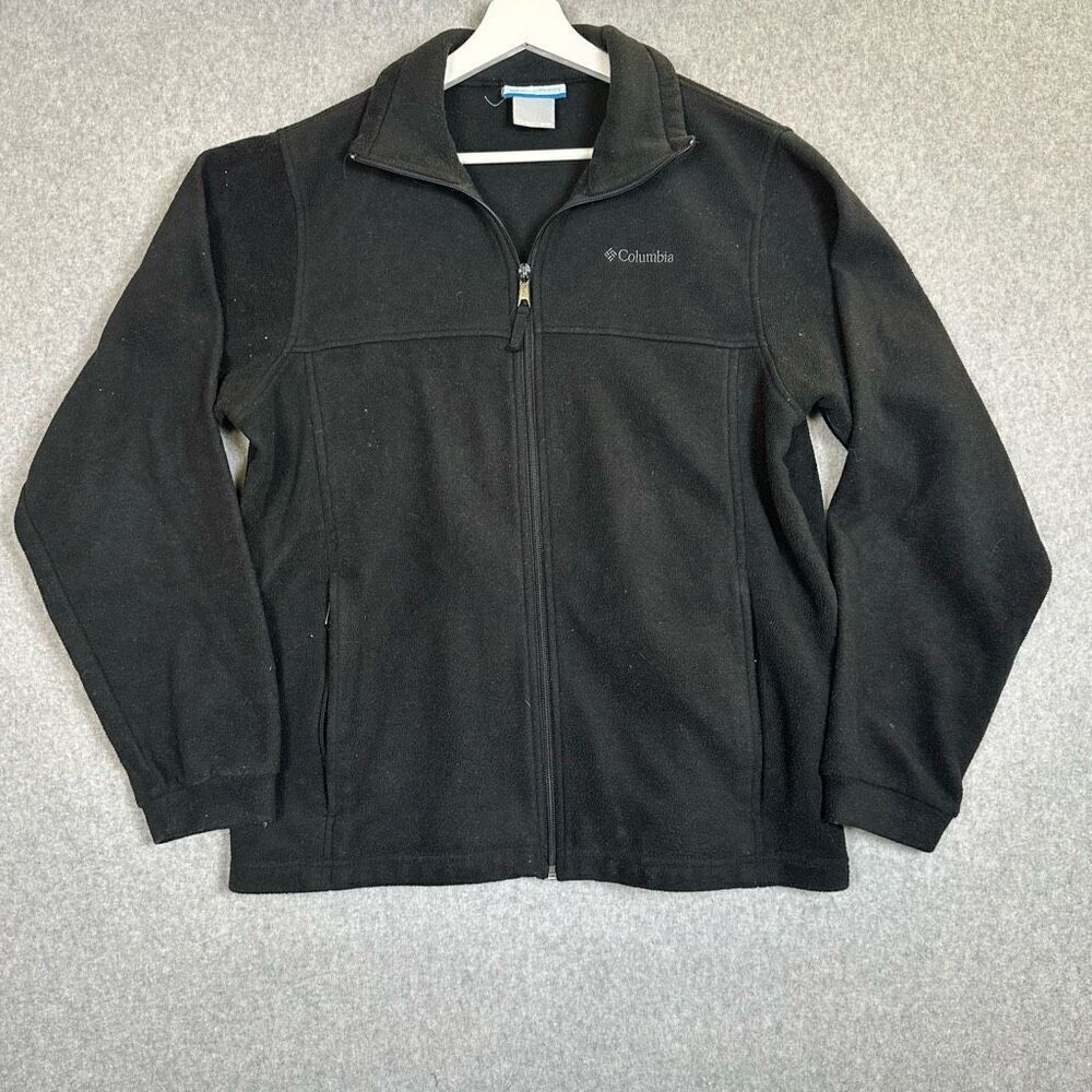 Columbia Womens Size 18/20 Full Zip Front Jacket Black Pockets Long Sleeve